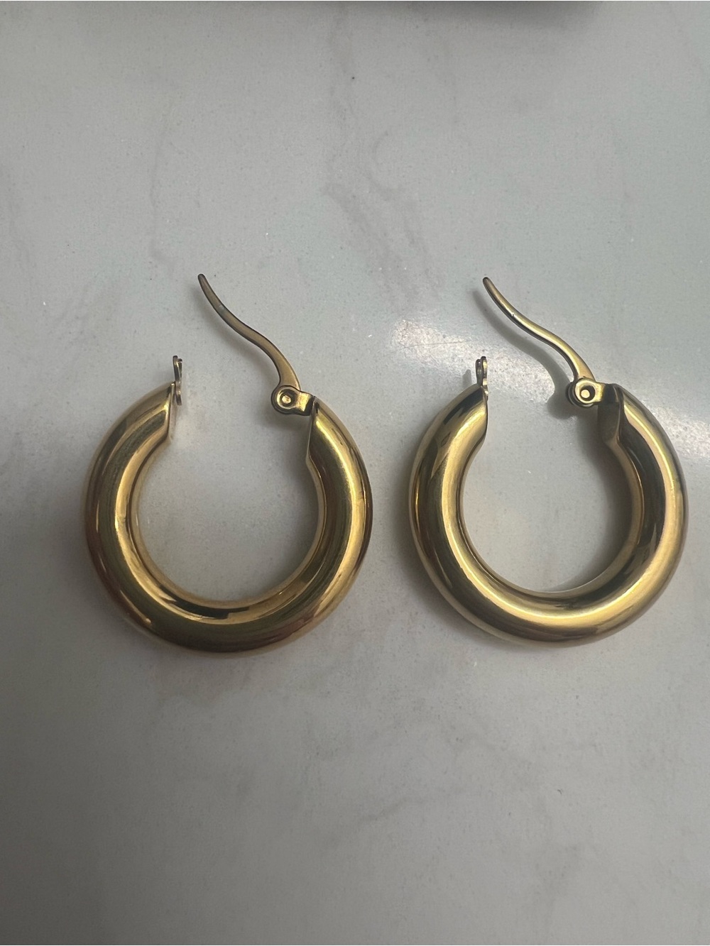 18K Gold Plated Chunky Hoop Earrings – Timeless Statement Style